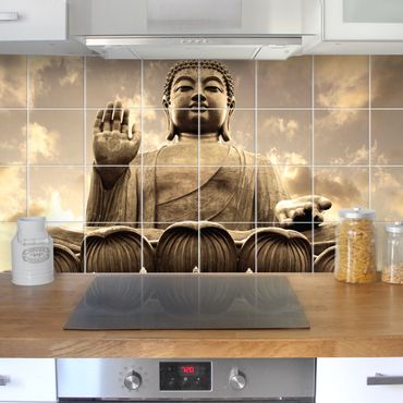 Tile sticker - Big Buddha Sepia