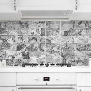 Tile sticker - Stone Wall Natural Marble Grey