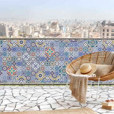 Balcony privacy screen - Tiled Wall - Ornate Portuguese Tiles