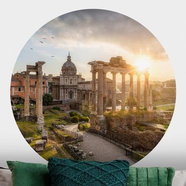 Self-adhesive round wallpaper - Forum Romanum At Sunrise