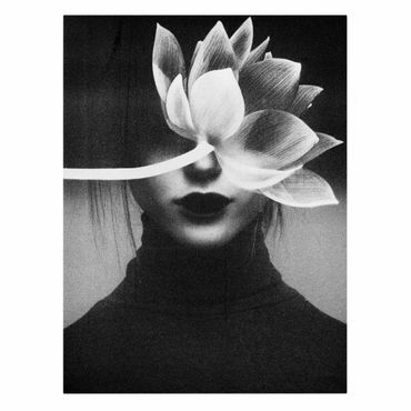 Print on canvas - Photo Experiment Lotus - Portrait format 3:4