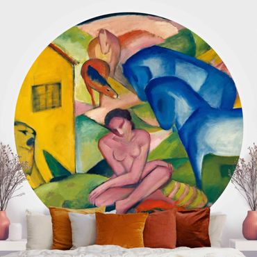 Self-adhesive round wallpaper - Franz Marc - The Dream