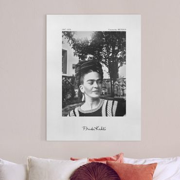 Canvas print - Frida Kahlo Photograph Portrait In The Garden - Portrait format 3:4