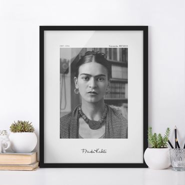 Framed poster - Frida Kahlo Photograph Portrait In The House