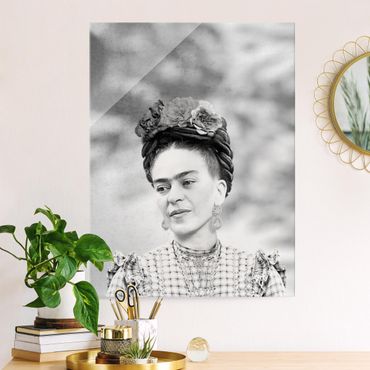 Glass print - Frida Kahlo Portrait