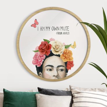 Circular framed print - Frida's Thoughts - Muse