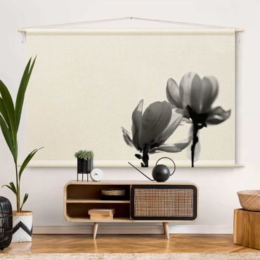 Tapestry - Herald Of Spring Magnolia Black And White