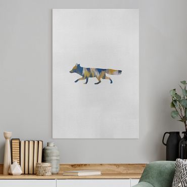 Canvas print - Fox In Blue And Yellow