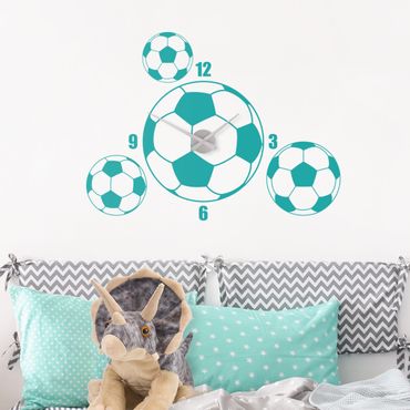Wall sticker clock - Football ball clock