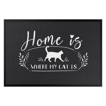 Doormat - Home Is Where My Cat Is