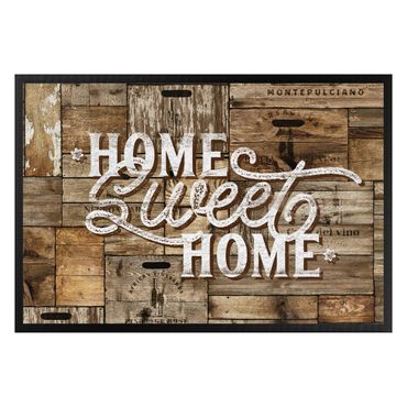 Doormat - Home sweet Home Wooden Panel