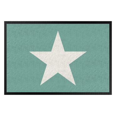 Doormat - Star In Turquoise