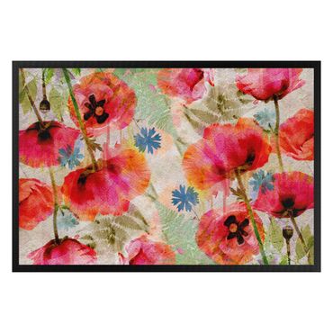 Doormat - Watercolour Poppies
