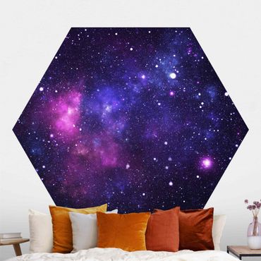 Self-adhesive hexagonal pattern wallpaper - Galaxy