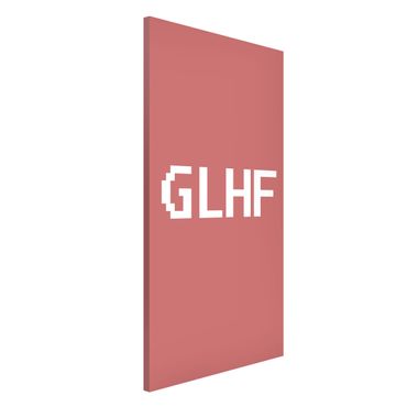 Magnetic memo board - Gaming Abbreviation GLHF - Portrait format 3:4