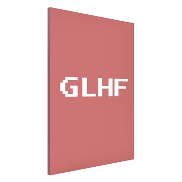 Magnetic memo board - Gaming Abbreviation GLHF - Portrait format 2:3