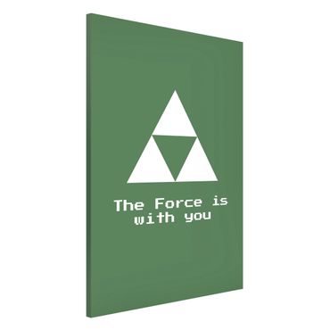 Magnetic memo board - Gaming Symbol The Force is with You - Portrait format 2:3