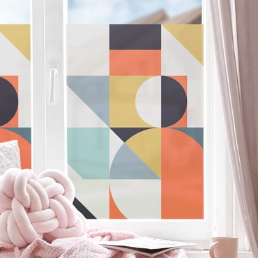 Window decoration - Geometrical Shapes Colourful ll
