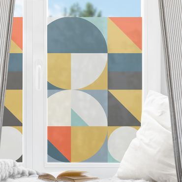 Window decoration - Geometrical Shapes Colourful