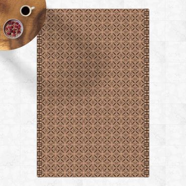 Cork mat - Geometrical Tile Mix Blossom Grey - Portrait format 2:3