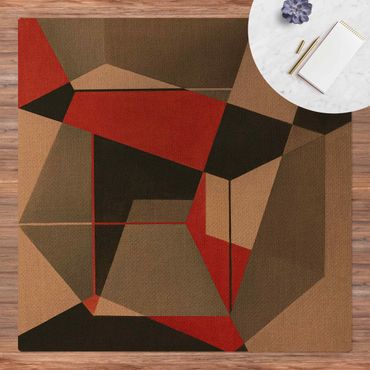 Cork mat - Geometrical Fox - Square 1:1