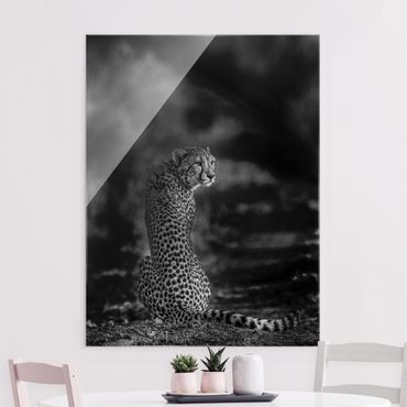 Glass print - Cheetah In The Wildness
