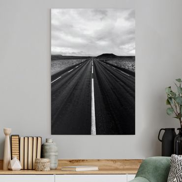 Canvas print - Straight Road In Iceland