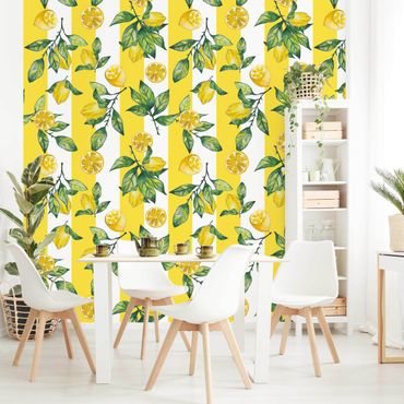 Wallpaper - Striped Lemons