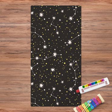 Cork mat - Drawn Starry Sky With Great Bear - Portrait format 1:2
