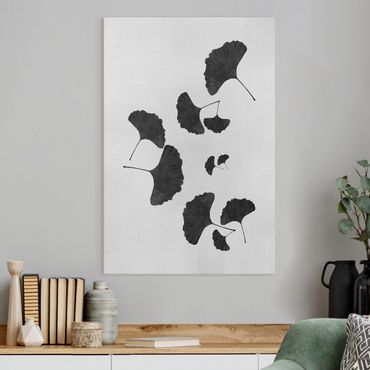 Canvas print - Ginkgo Composition In Black And White