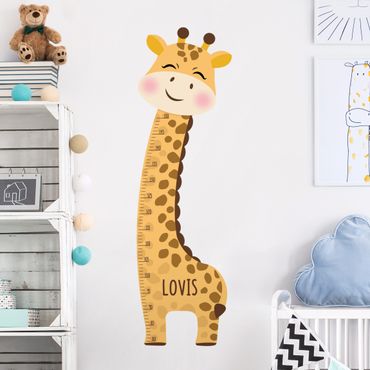 Wall sticker - Giraffe boy with custom name