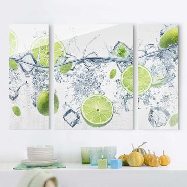 Glass print 3 parts - Refreshing lime