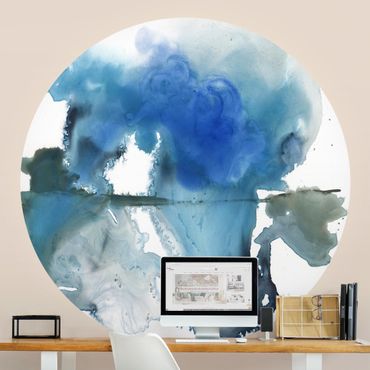 Self-adhesive round wallpaper - Glacier Melt I