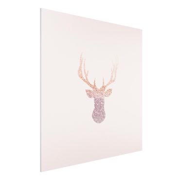 Print on forex - Shimmering Deer - Square 1:1