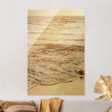 Glass print - Golden Beach