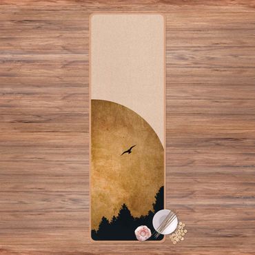 Yoga mat - Gold Moon In The Forest