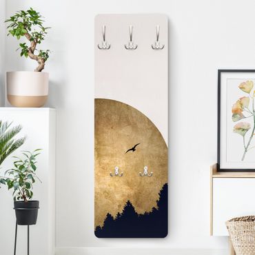 Coat rack modern - Gold Moon In The Forest
