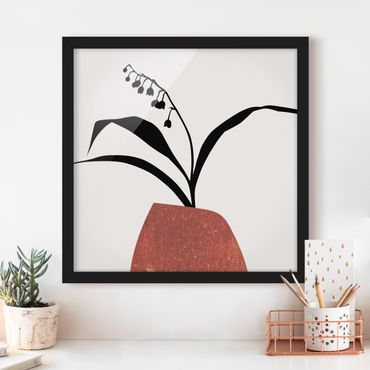 Framed poster - Graphical Plant World - Lily Of The Valley