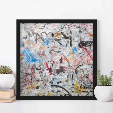 Framed poster|Graphic Street Art Collage