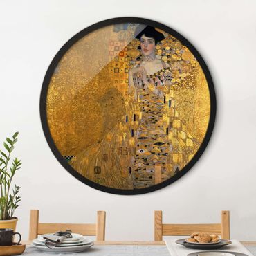 Circular framed print - Gustav Klimt - Portrait Of Adele Bloch-Bauer I