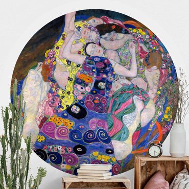 Self-adhesive round wallpaper - Gustav Klimt - The Virgin