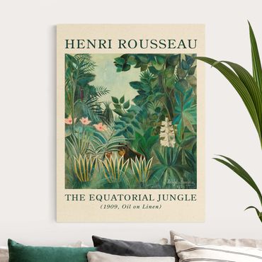 Natural canvas print - Henri Rousseau - The Equatorial Jungle - Museum Edition - Portrait format 3:4