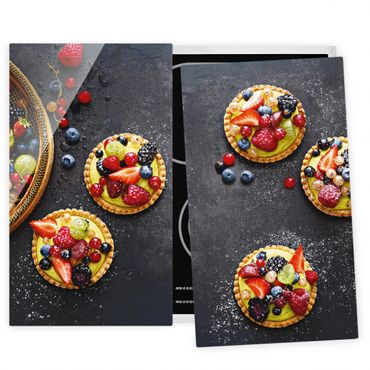 Glass stove top cover - Berry Dessert