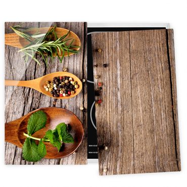 Glass stove top cover - Herbs And Spices