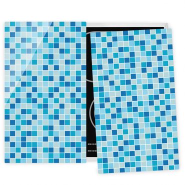 Glass stove top cover - Mosaic Tiles Ocean Sound