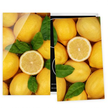 Glass stove top cover - Juicy lemons