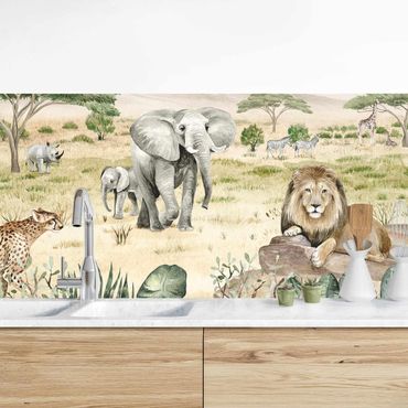 Kitchen wall cladding - Rulers of the savannah