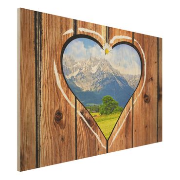 Wood print - Mountain Cabins