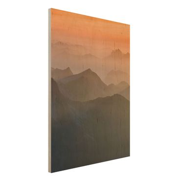 Wood print - View From The Zugspitze Mountain