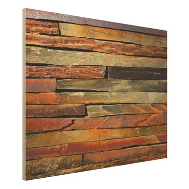 Wood print - Stack of Planks